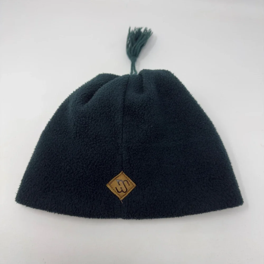 Mt Hood‎ Meadows Ski Resort Merkley Headgear Fleece Beanie Tassel Green Canada